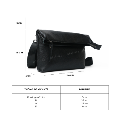 Túi đeo vai đa dụng TOP-FOLDED da bò
